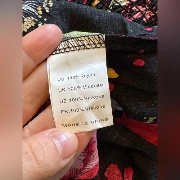 Kormei Womens Short Sleeve Floral High Low V-Neck Flowy Party Long Maxi Dress L - Picture 6 of 6